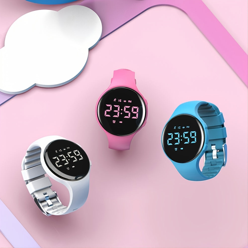 Digital LED Watch with Step Counter and Vibrating Alarm – Fitness Tracker for Children