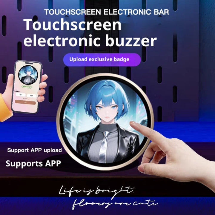 Smart Electronic Bar Carry-on Decoration Trendy  Two-dimensional Badge
