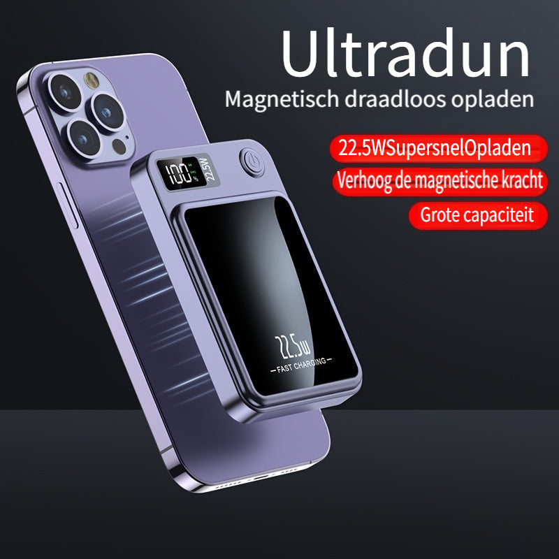 Magnetische Powerbank – Ultraflach mit superschnellem kabellosem Laden