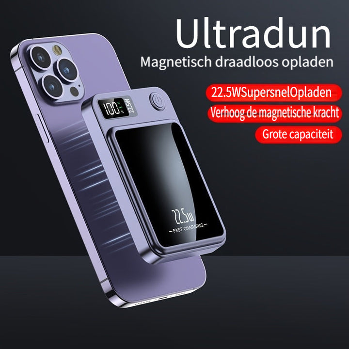 Magnetische Powerbank – Ultraflach mit superschnellem kabellosem Laden