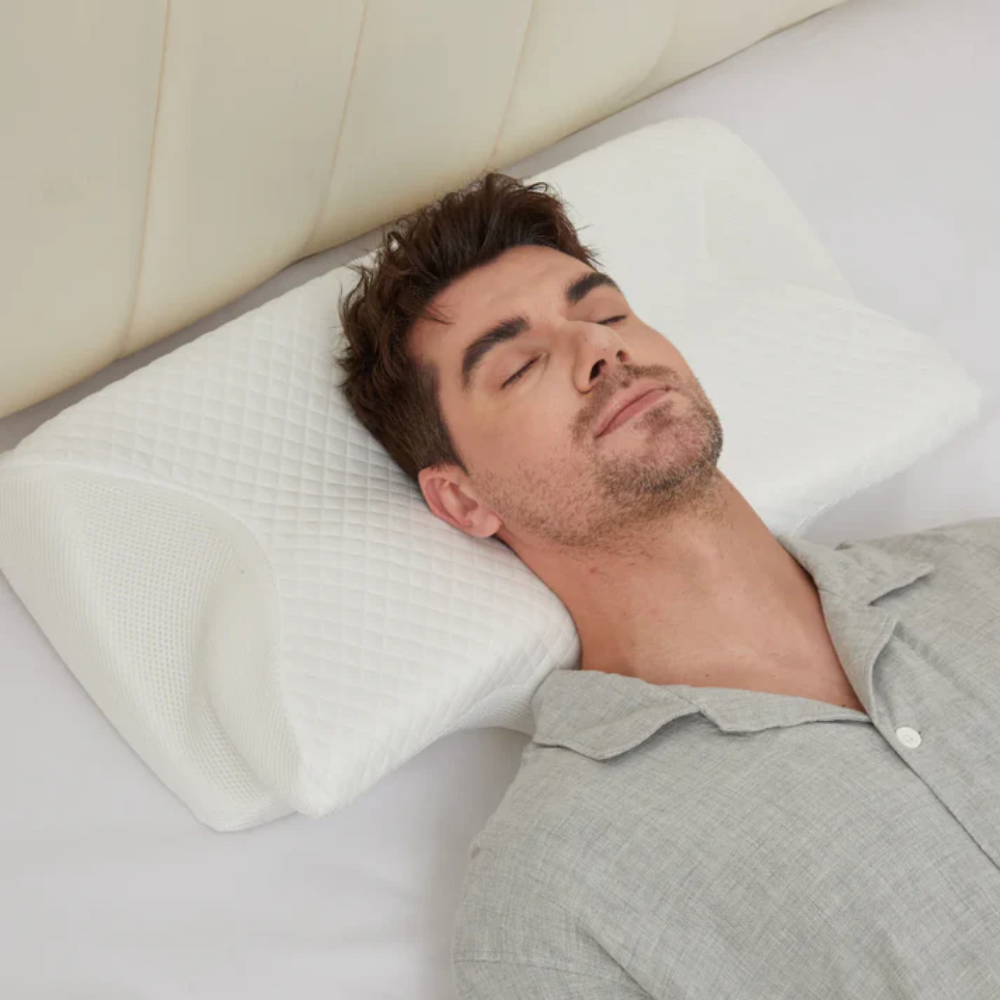 Kissen gegen Schlafapnoe und Schnarchen – Ergonomisches Memory-Schaum-Antischnarch-Kissen für besseres Atmen und Tiefschlaf