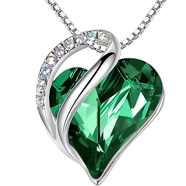 Geometric Heart Of The Ocean Crystal Necklace