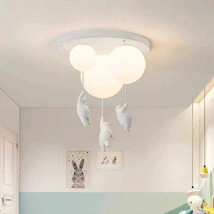 Kids' Ceiling Lamp with Bear and Ball | CloudBear