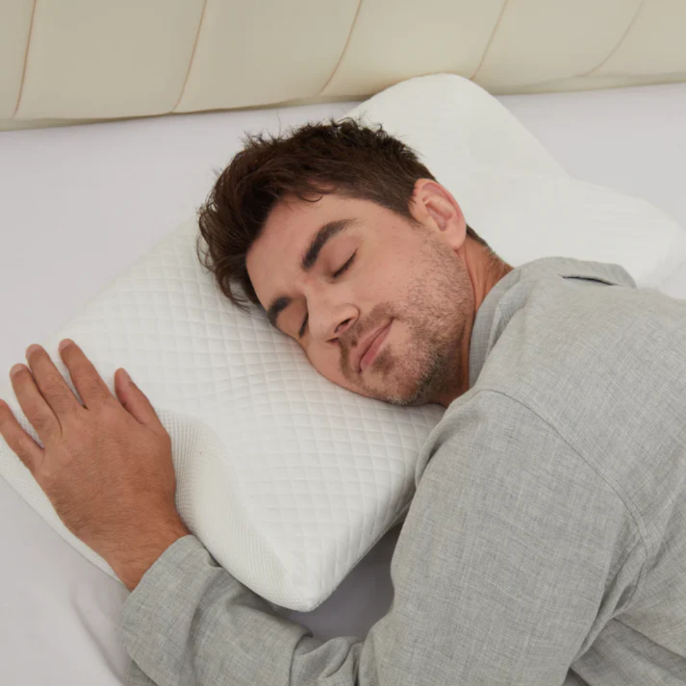 Sleep Apnoea and Snoring Relief Pillow – Ergonomic Anti-Snoring Memory Foam Pillow for Better Breathing and Deep Sleep Support