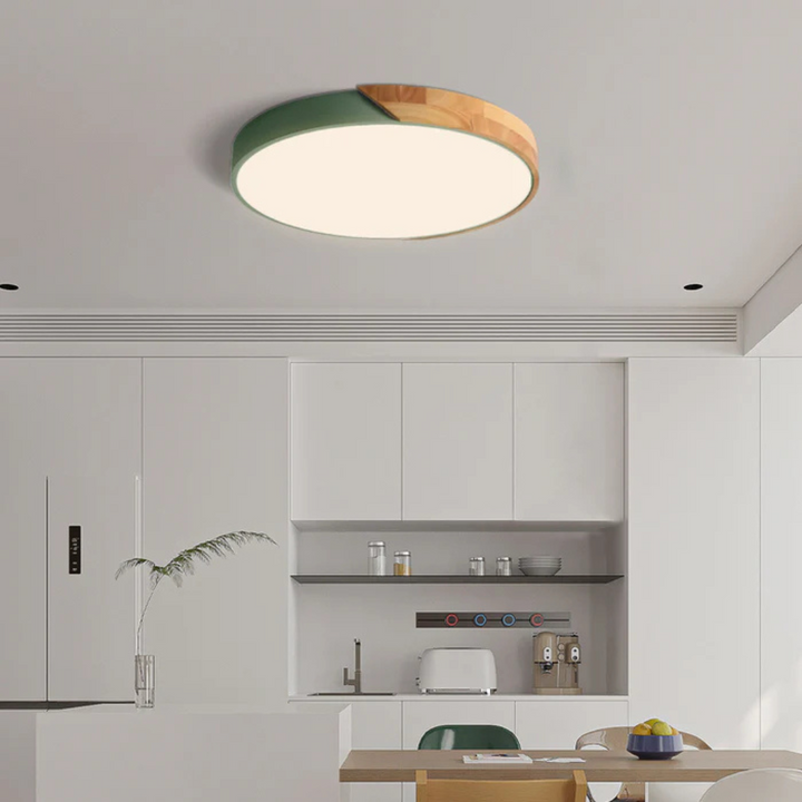 Delos Skandi Wooden Ceiling Lamp | Natural LED Design Light