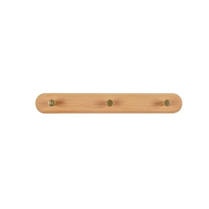 Wooden Wall Coat Rack with Brass Hooks - LignaHook