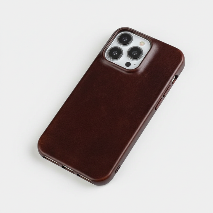 Lederhülle für iPhone mit Stoßschutz