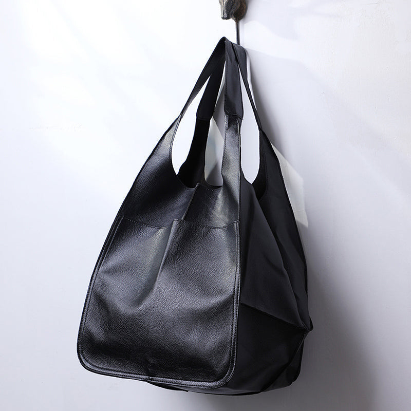 Oversized Leather Vintage Shoulder Bag for Women