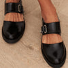 Women’s Low Heel Square Toe Buckle Shoes