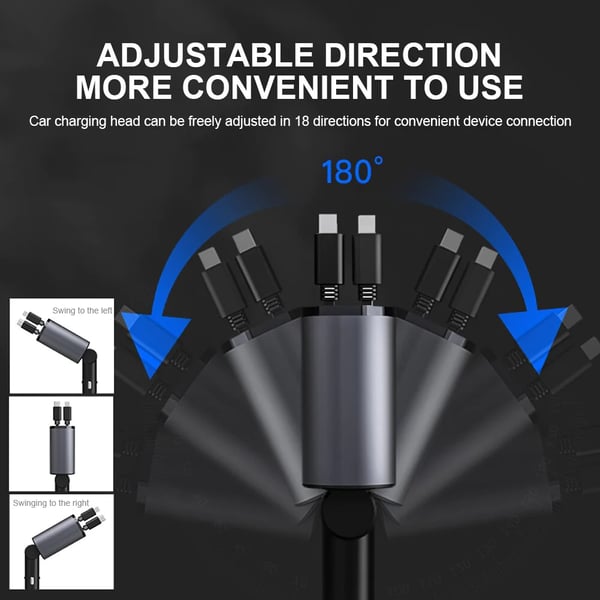 VoltEdge Telescopic Fast Car Charger