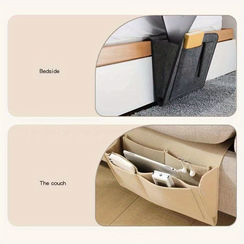 Smart Felt Storage Bag – Organised and Accessible Beside the Bed or Sofa