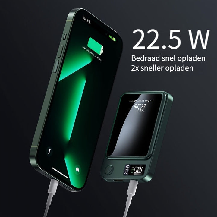 Magnetische Powerbank – Ultraflach mit superschnellem kabellosem Laden