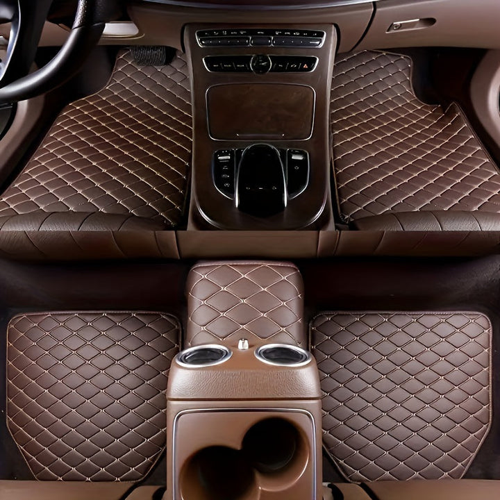 Premium PU Leather Car Mats – Durable and Easy to Maintain
