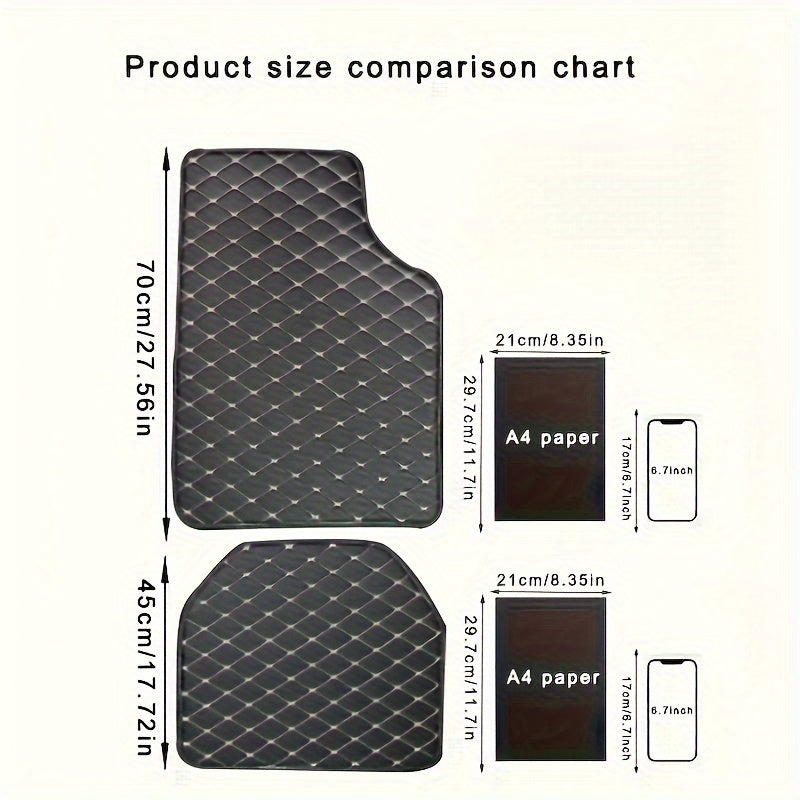 Premium PU Leather Car Mats – Durable and Easy to Maintain