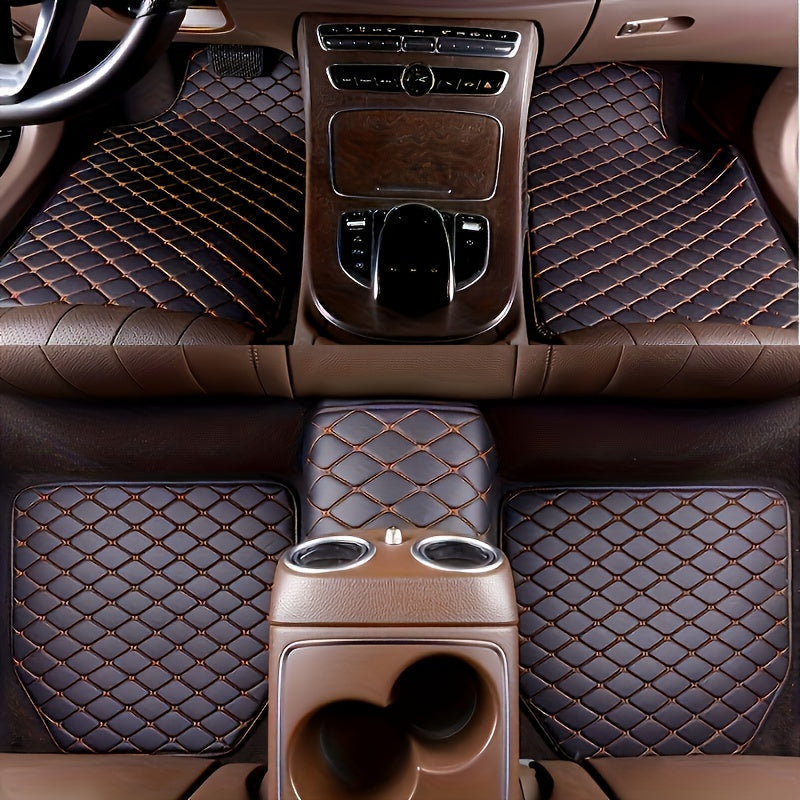 Premium PU Leather Car Mats – Durable and Easy to Maintain