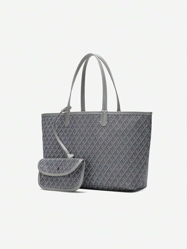 Casual PVC Shoulder Bag for Women | Tote Bag | Lightweight Large Bag for Students