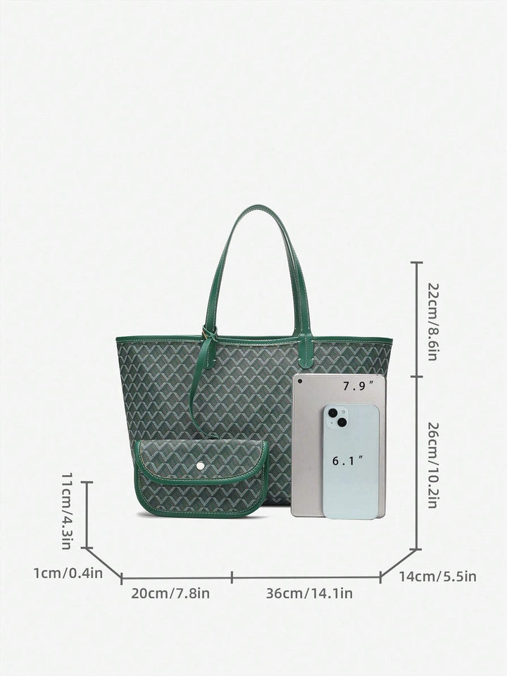 Casual PVC Shoulder Bag for Women | Tote Bag | Lightweight Large Bag for Students