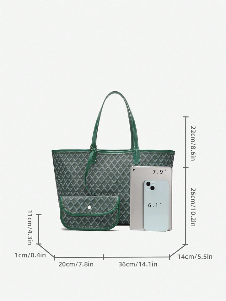 Casual PVC Shoulder Bag for Women | Tote Bag | Lightweight Large Bag for Students