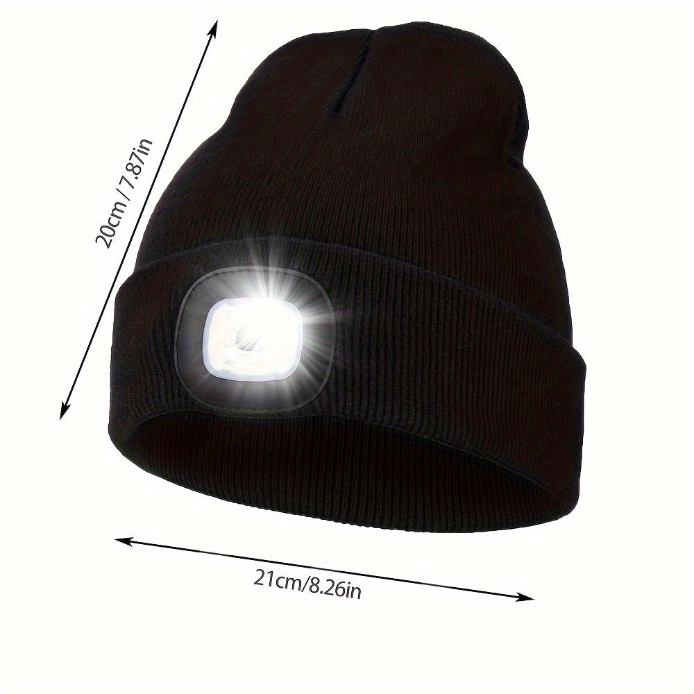 Unisex Beanie with LED Light – Convenient Lighting for Evening Walks