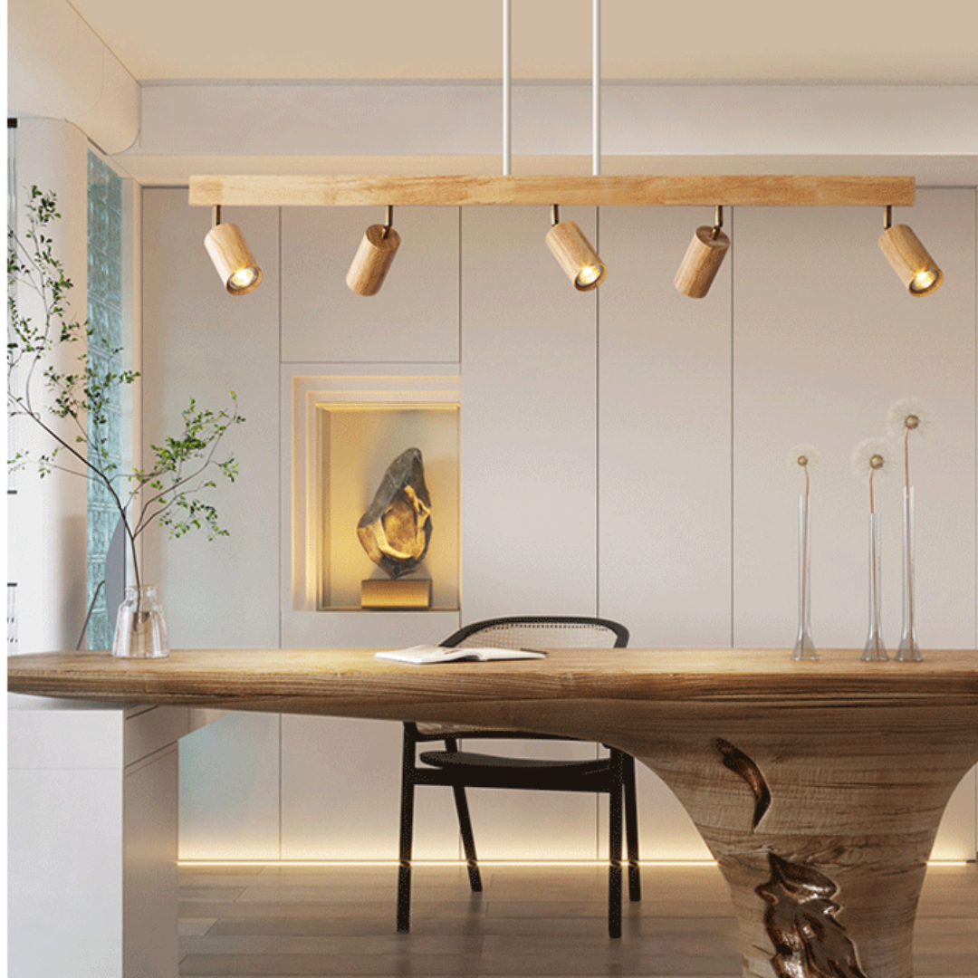 Adjustable Wooden Ceiling Spotlight – EcoLux