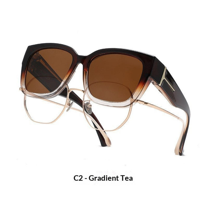 New Fashionable Myopia Glasses With Large Square Frames
