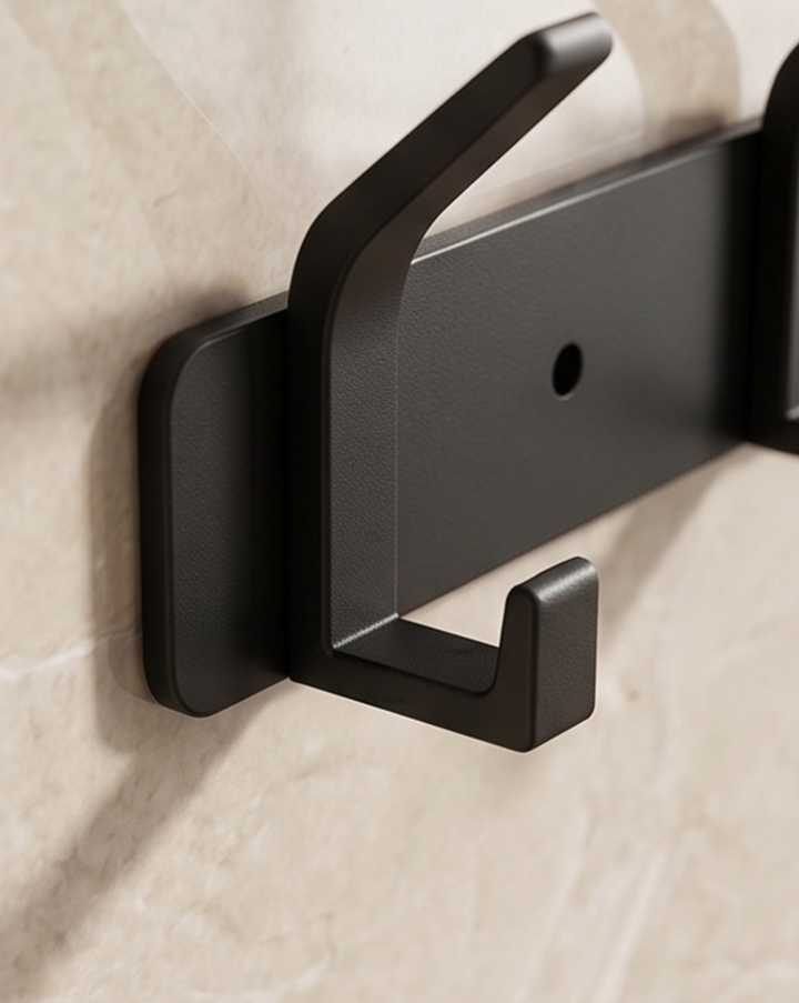 Aluminium Wall Hooks – 3, 4, 5 or 6 Hooks | Bathroom Towel Rail