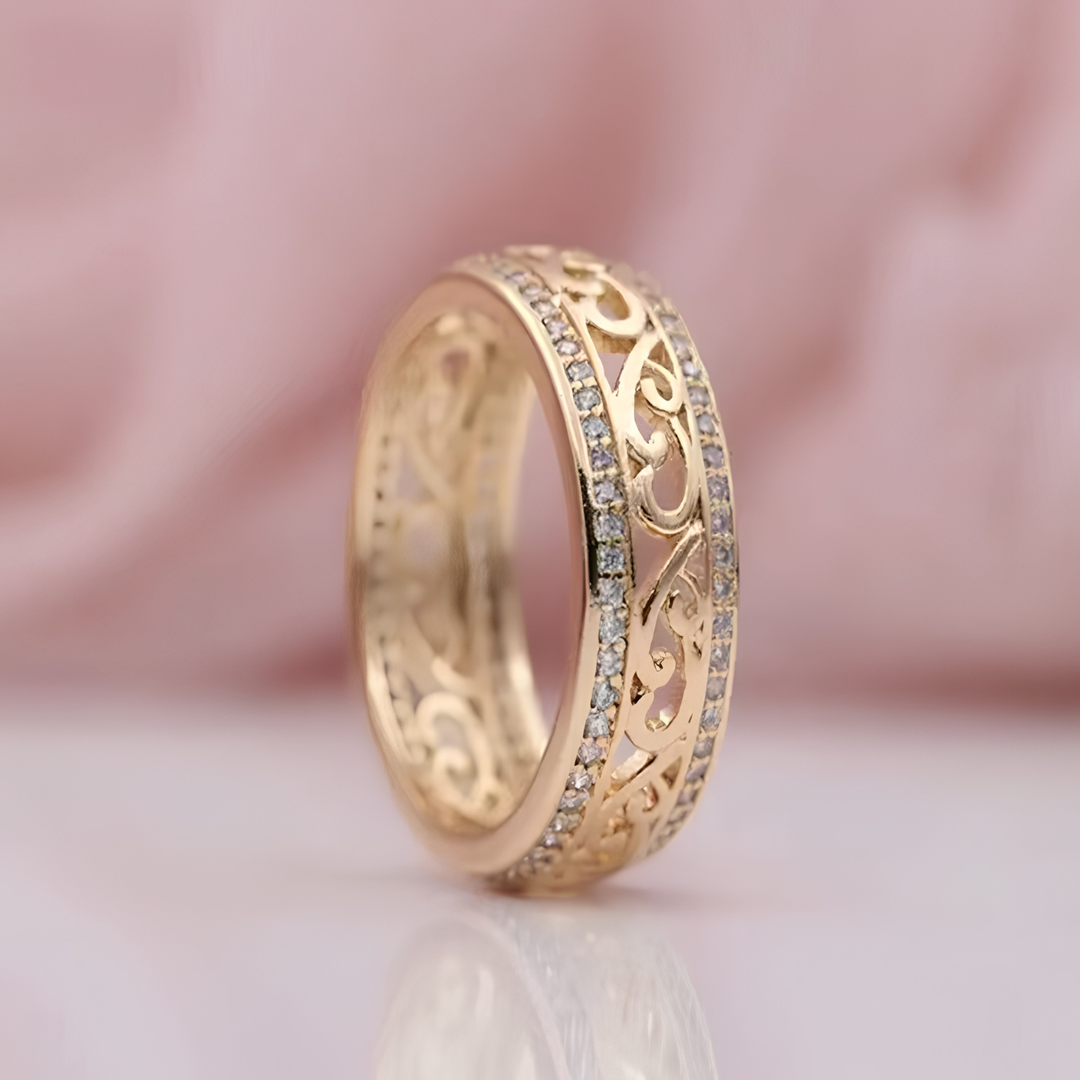 Diamond Hollow Ring Elegant And Elegant