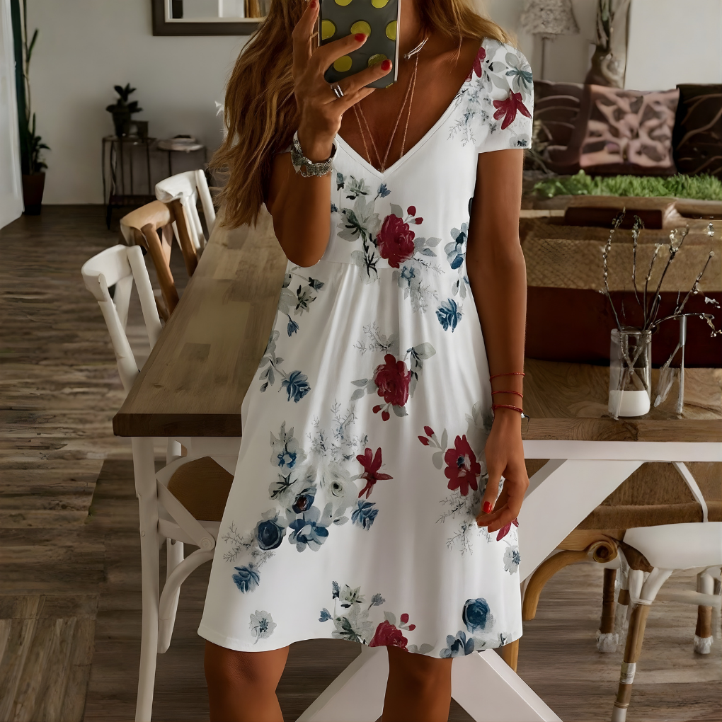 Women’s V-Neck Short-Sleeve Dress