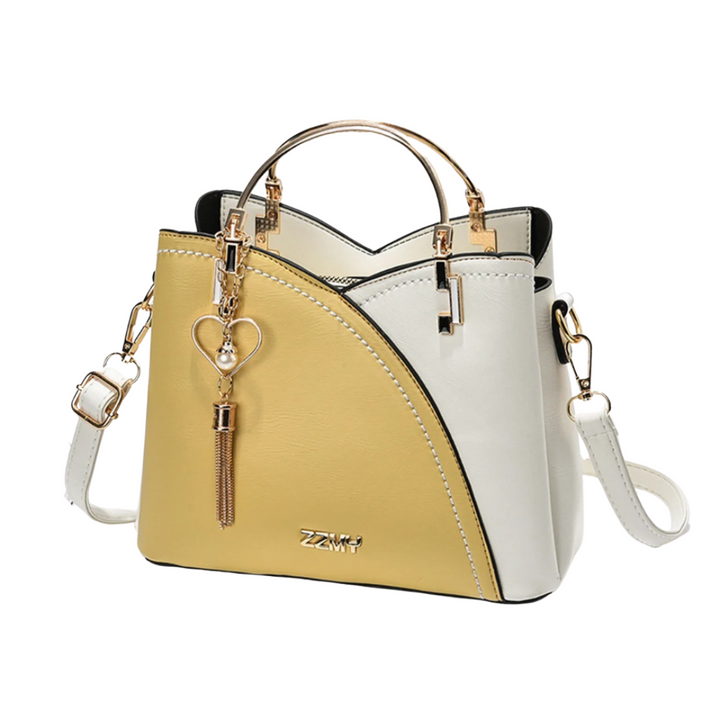 Vintage Patchwork PU Leather Handbag for Women
