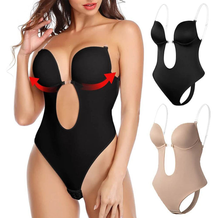 Deep V and backless body shaper