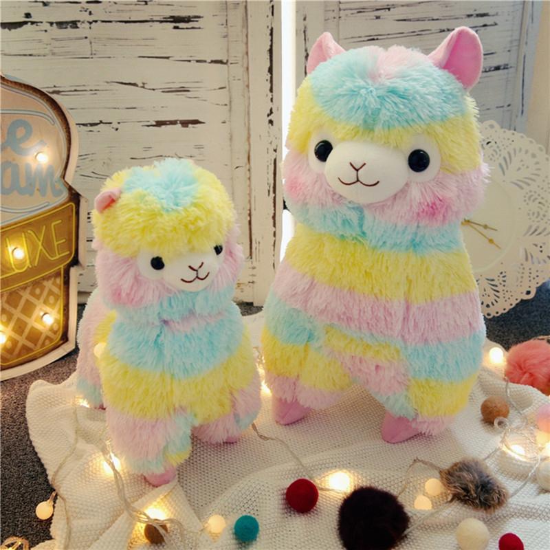 Soft Rainbow Alpaca Plush Toy for Babies and Children