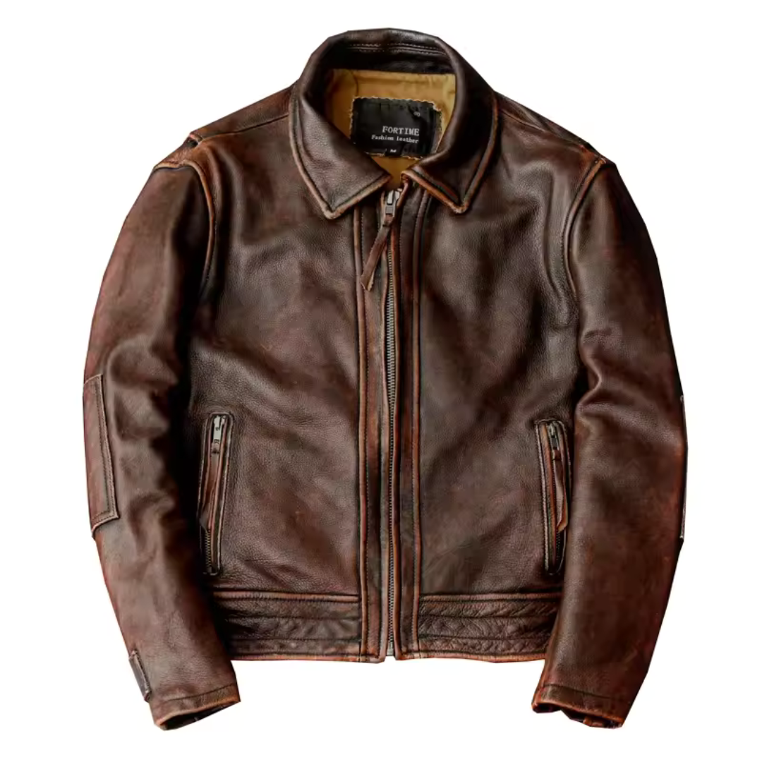 Retro Leather Jacket for Men