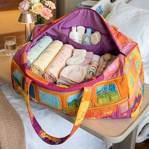 FloraVoyage – Padded Travel Bag with Floral Pattern