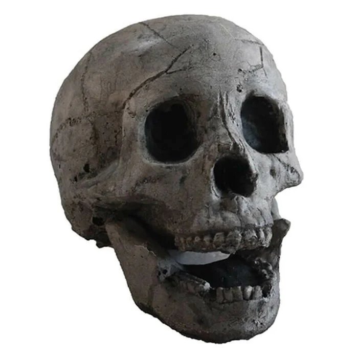 Ceramic Skull Fire Decoration — Smoke-Free Flame Accent for Fire Pits