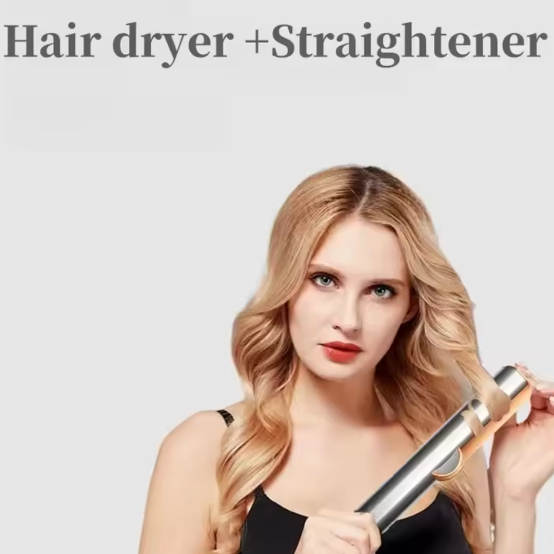 2-in-1 Hair Dryer and Straightener with Customisable Settings