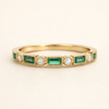 Alex - Green Cubic Zirconia Gold Ring