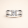 Vintage silver crystal ring