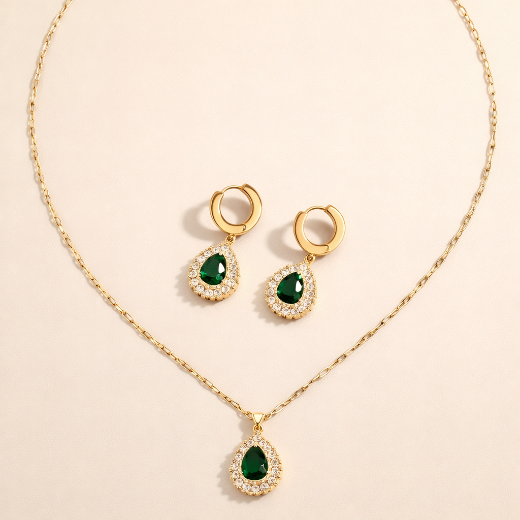 Elegant Gold Necklace with Subtle Pendants