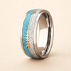 Elegant silver ring with antique enamel finish