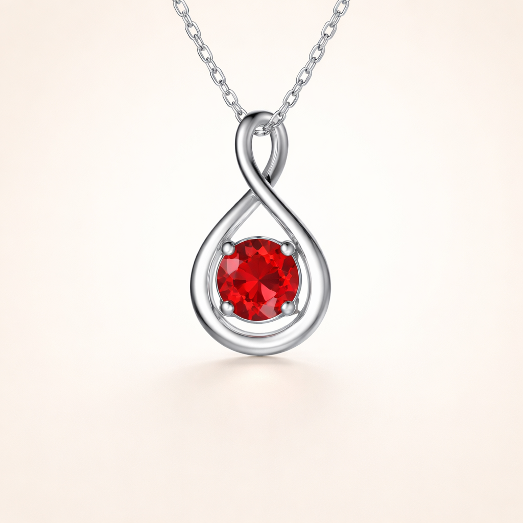 Endless white gold pearl necklace