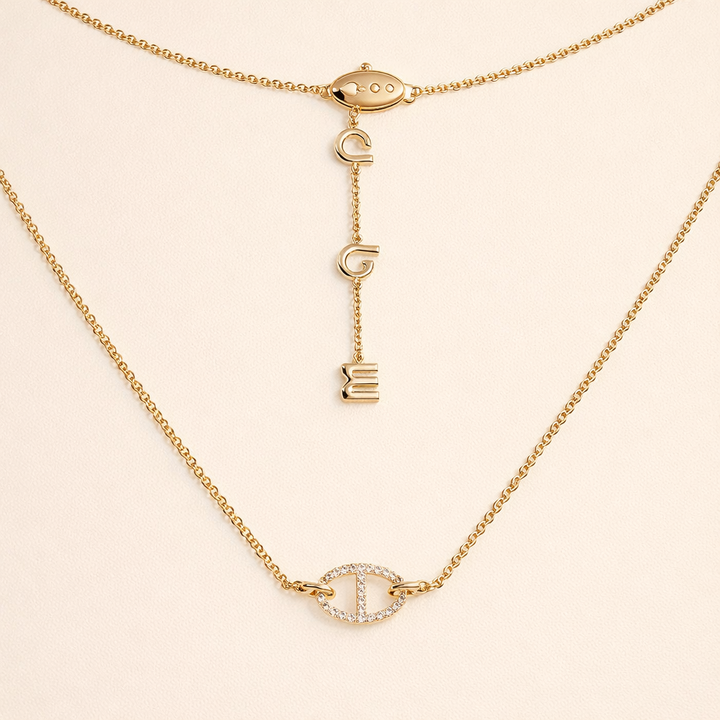 Soft shine white gold necklace with delicate link