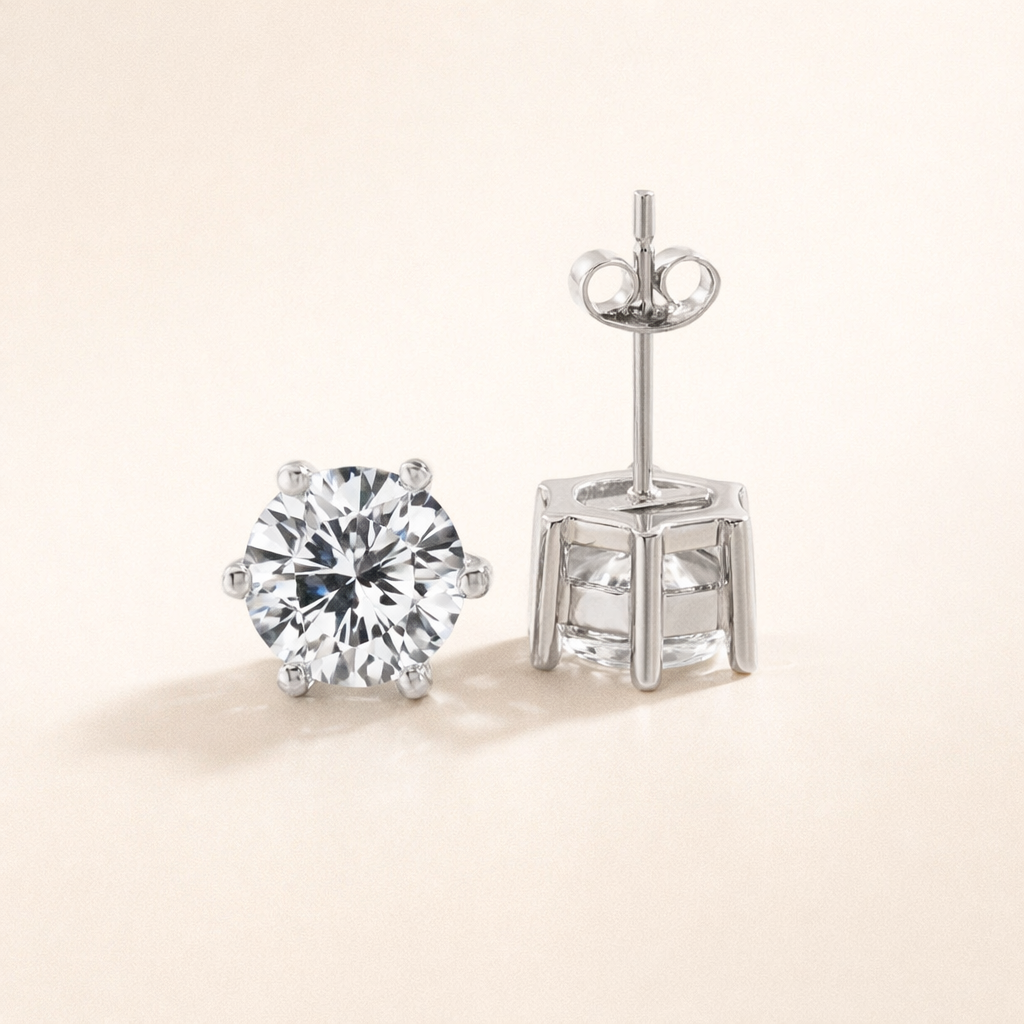 Elegant White Gold Earrings with Subtle Shine