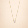 Elegant Gold Pendant with Moissanite