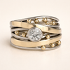 Elegant Gold Ring with Cubic Zirconia in Vintage Style