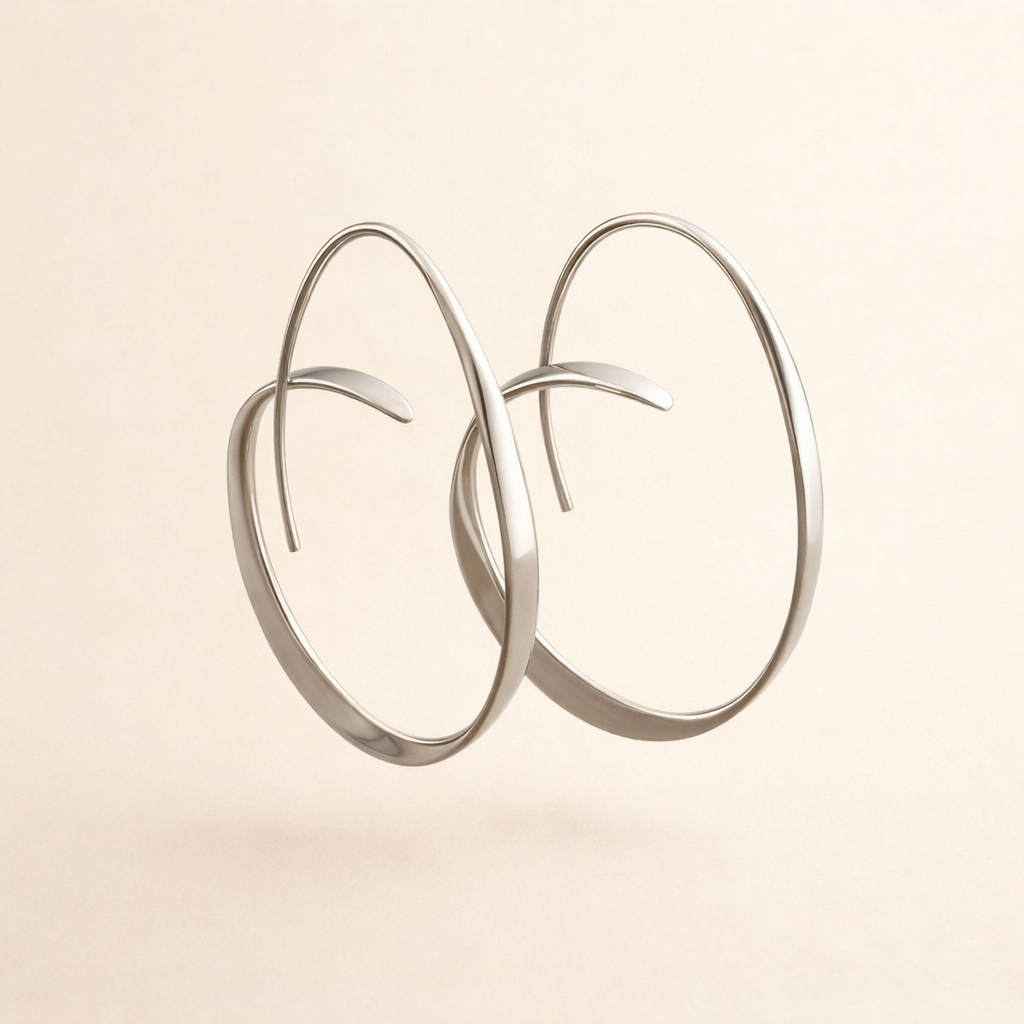 Elegant Gold Earrings with a Refined Spiral Shape