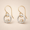 Elegant Gold and Silver Earrings with a Refined Design