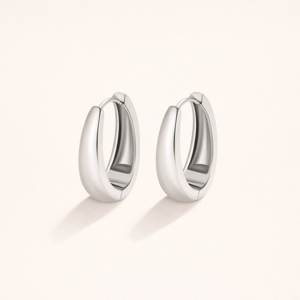 Elegant Silver Earrings with Subtle Cubic Zirconia Details