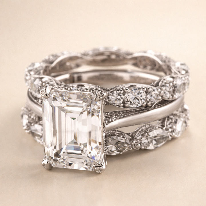 Elegant silver layered ring with a refined finish