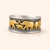 Elegant gold ring with elephant motif