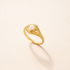 Elegant pearl ring in vintage style